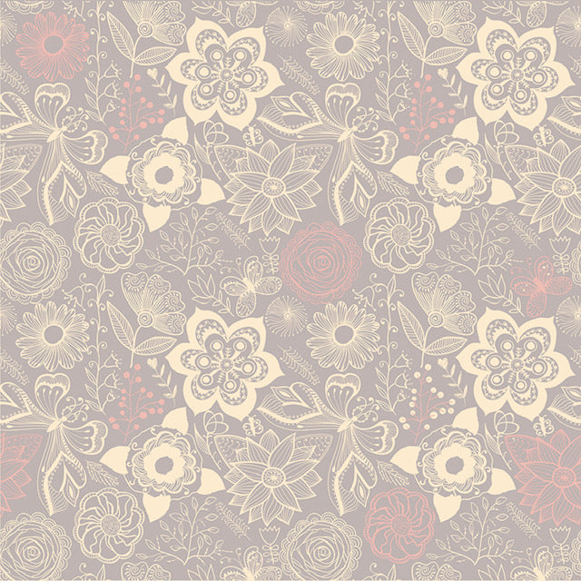 Papel Flores Lilas