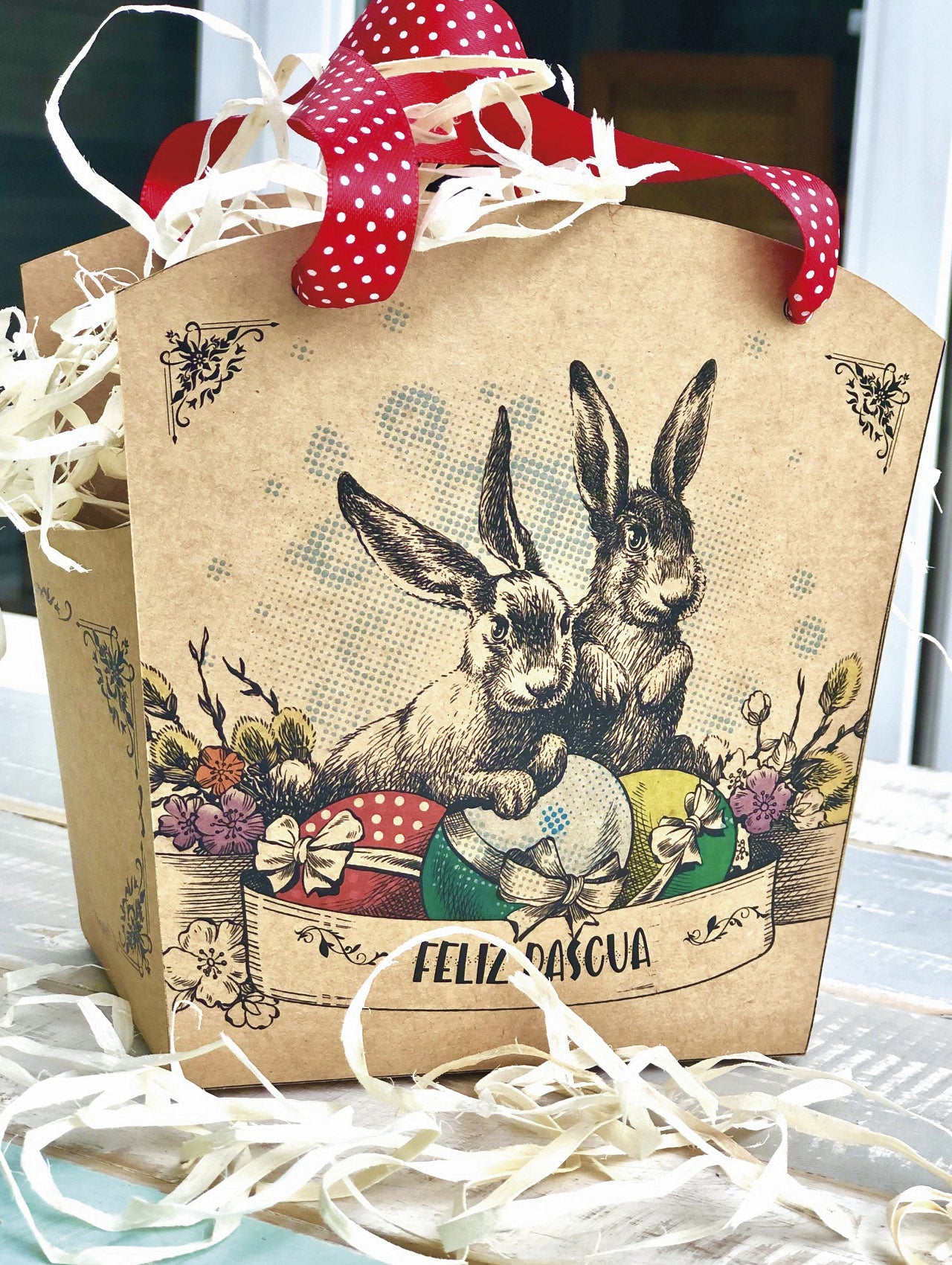 Caja Pascua de Conejos Vintage