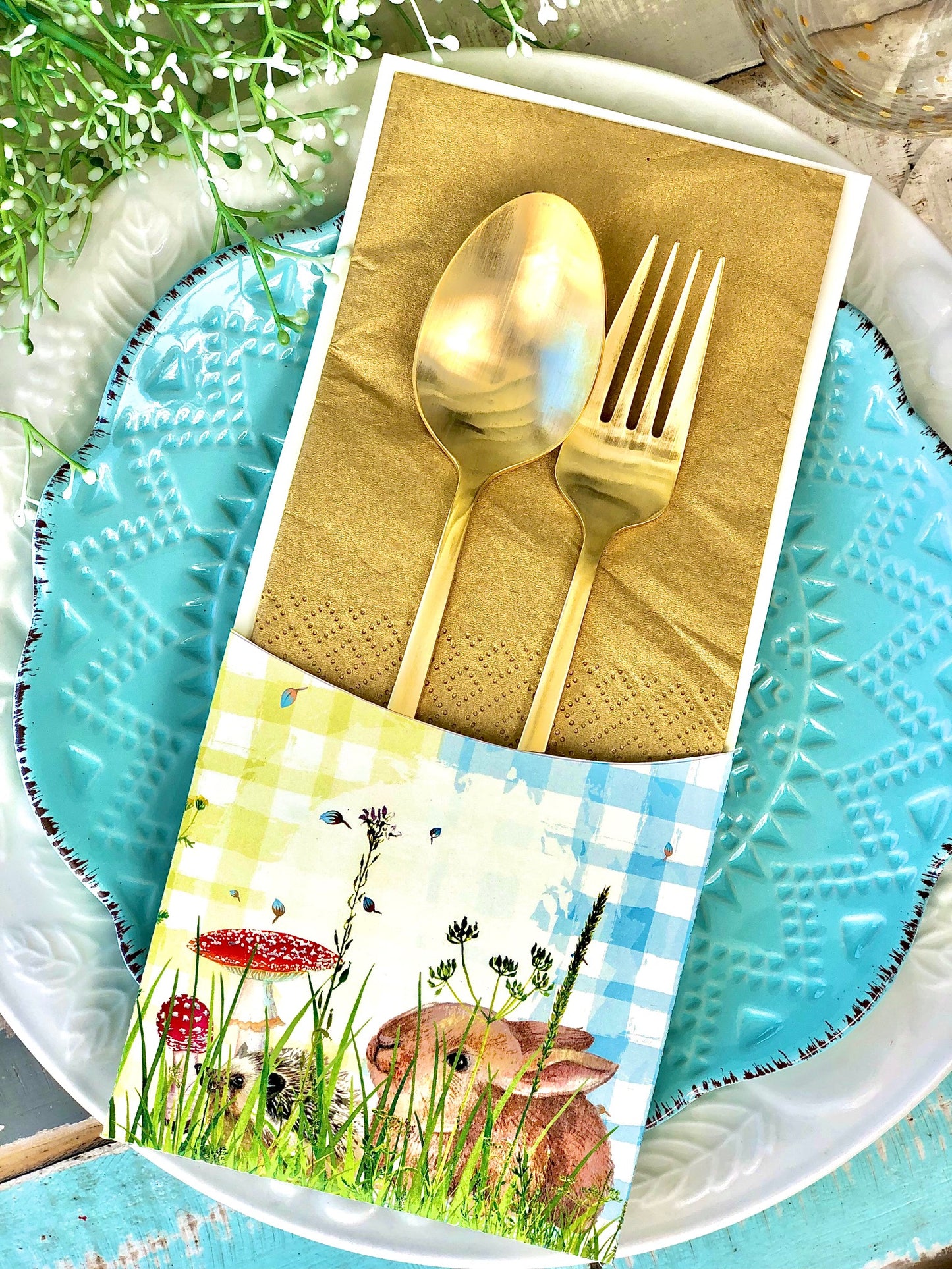 Porta Cubiertos Conejo Campestre