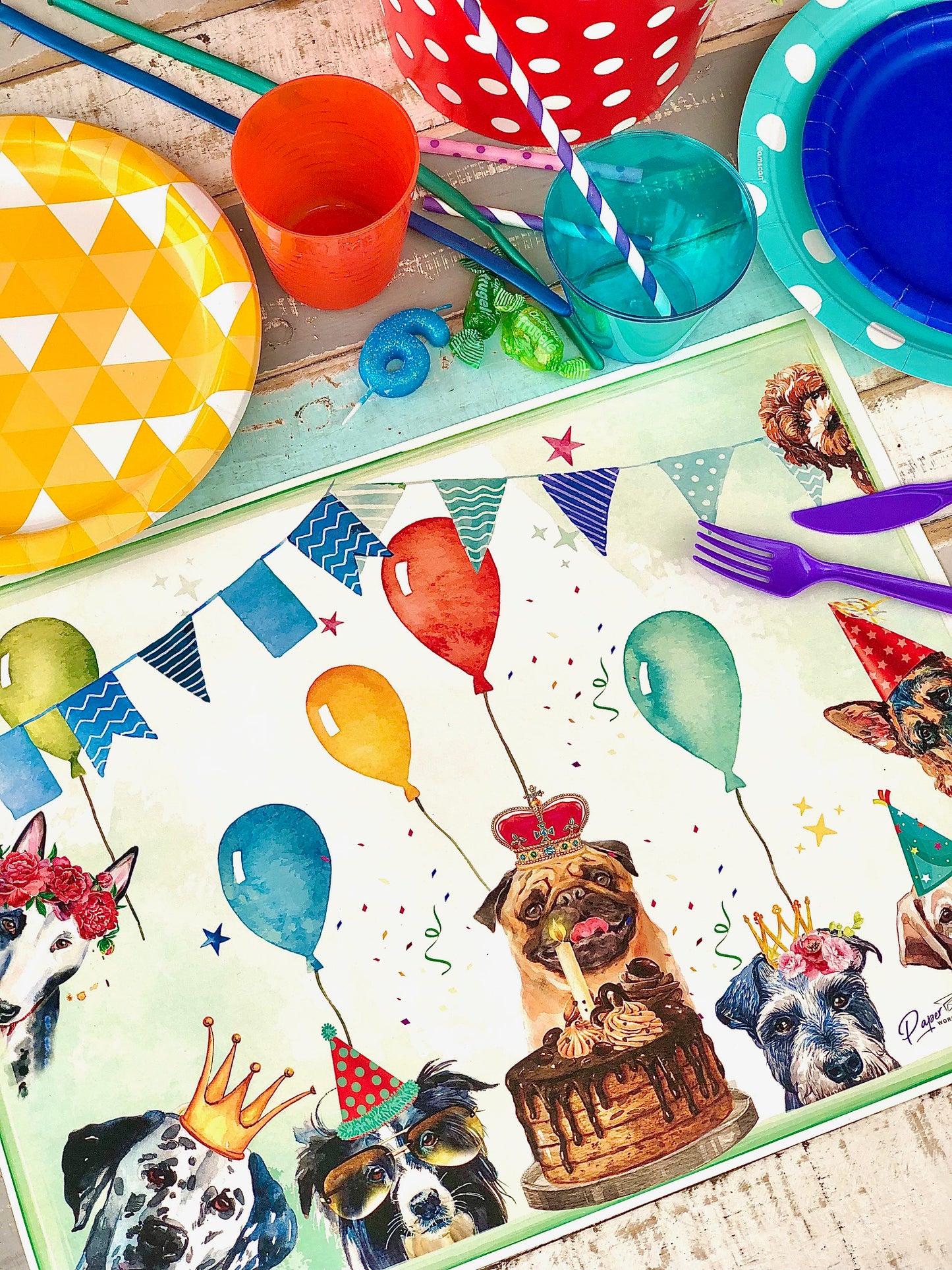 Individual Birthday Dog Verde