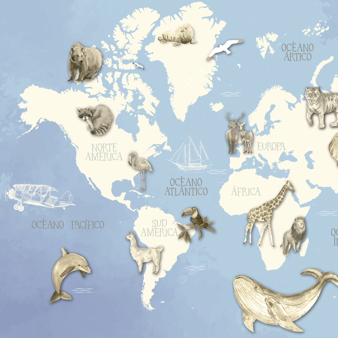 Papel Mapa Mundi Celeste