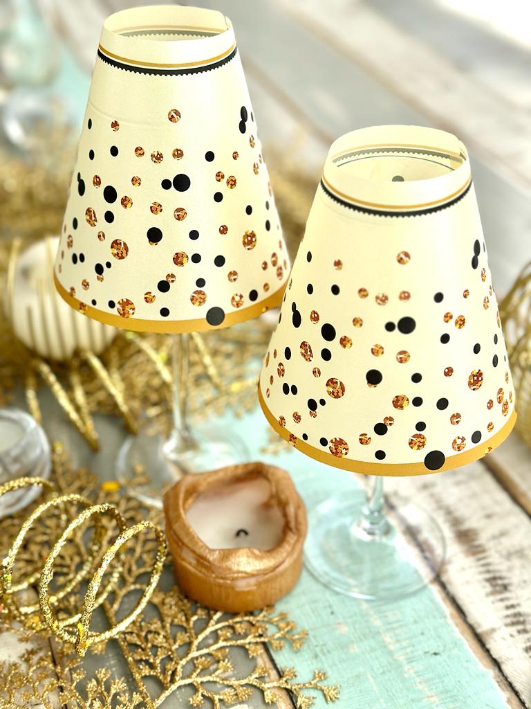 Pantalla para Copas Puntos Dorados