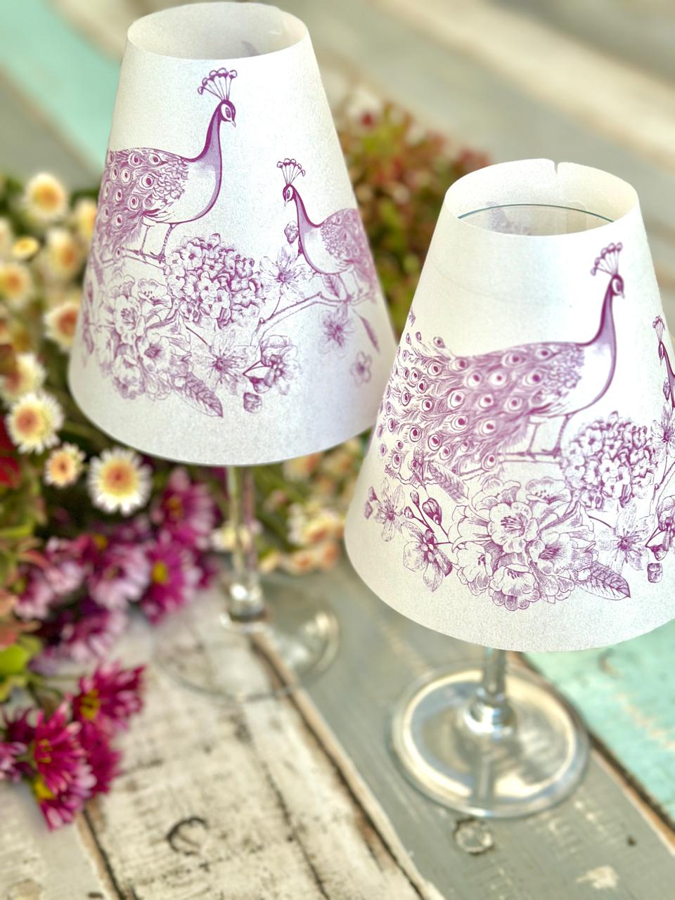 Pantalla para Copas Pavo Real Lila