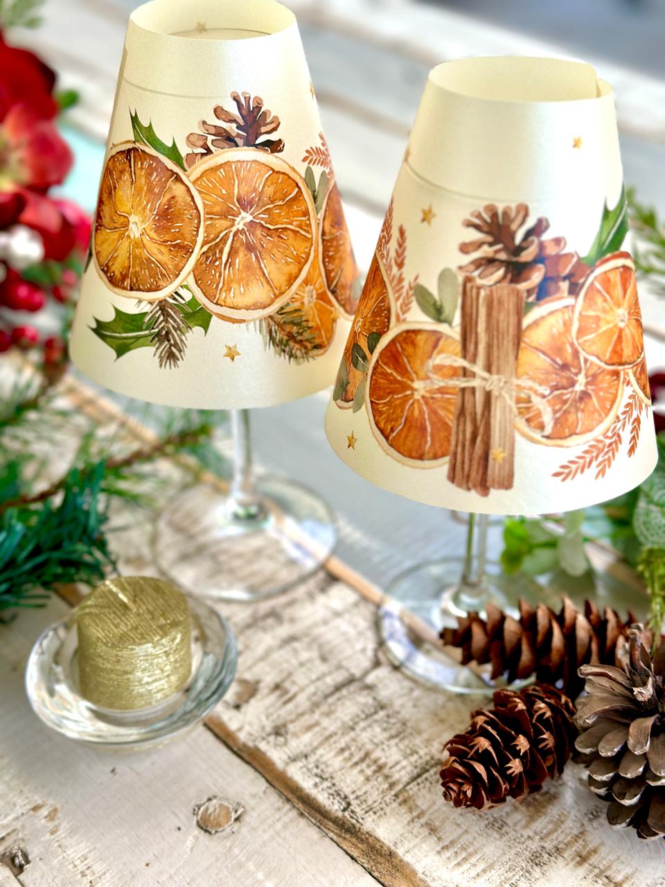 Pantalla para Copas Corona Naranja Canela