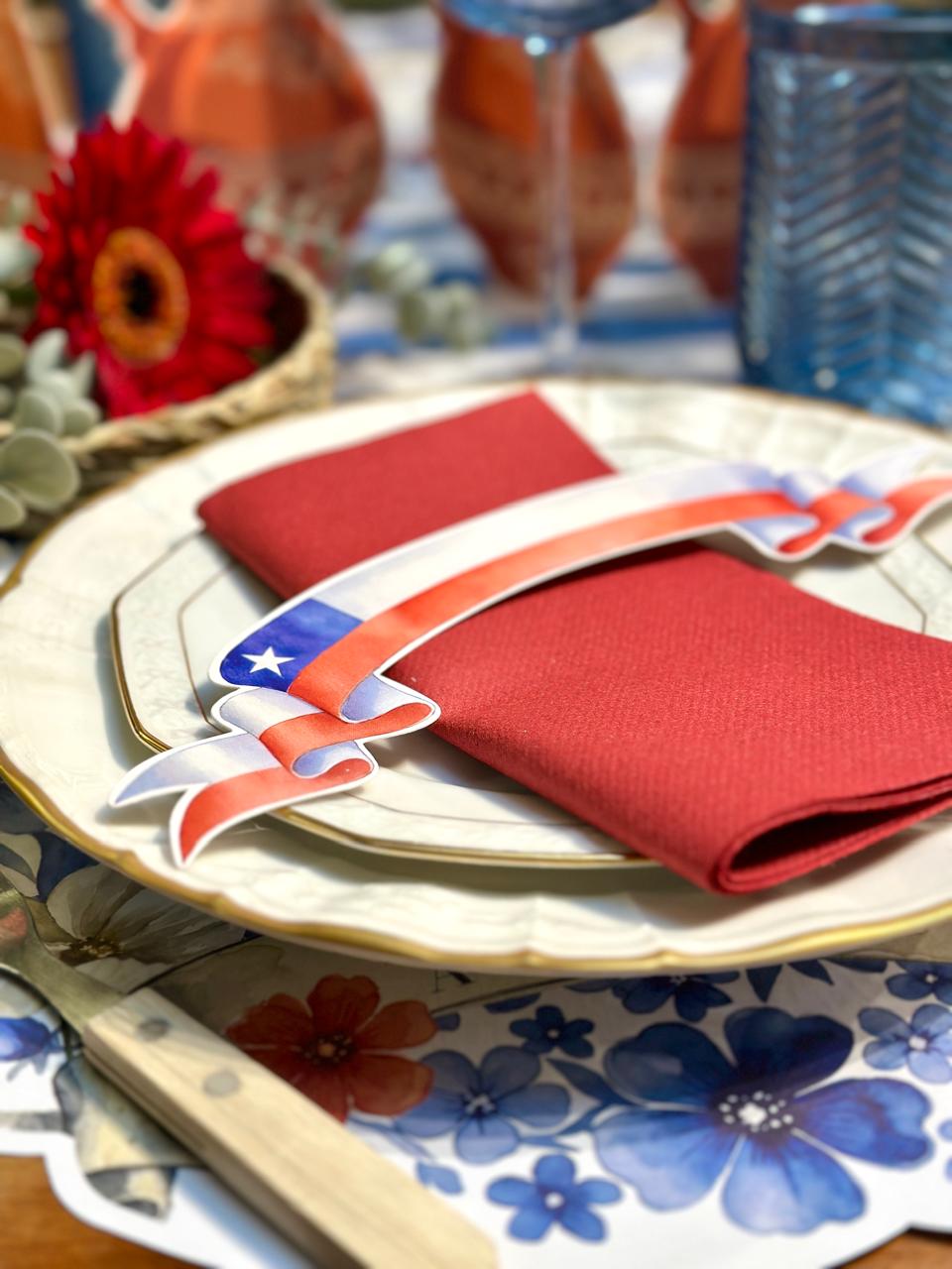 Place Card Bandera Chilena