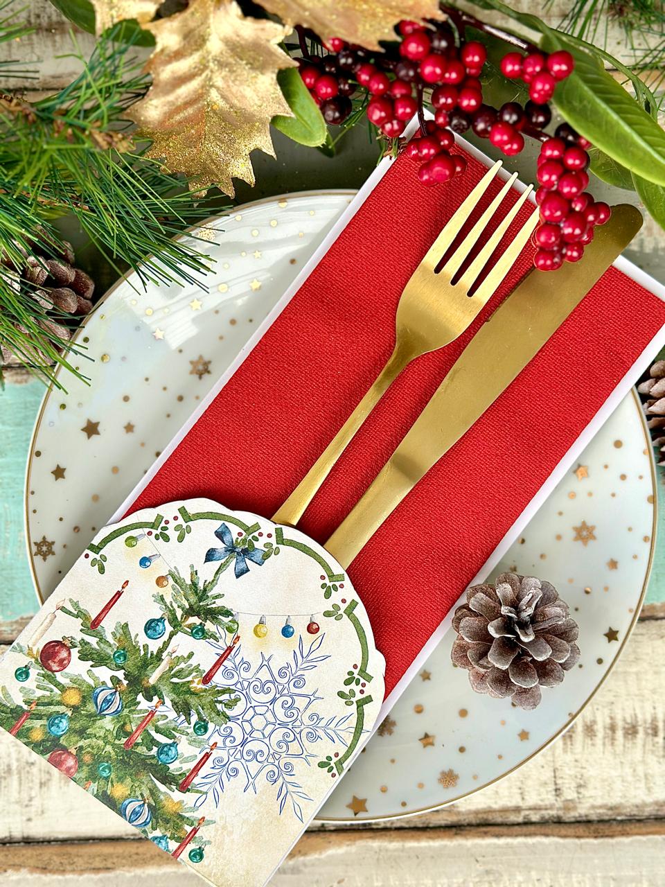 Porta Cubierto Feliz Navidad