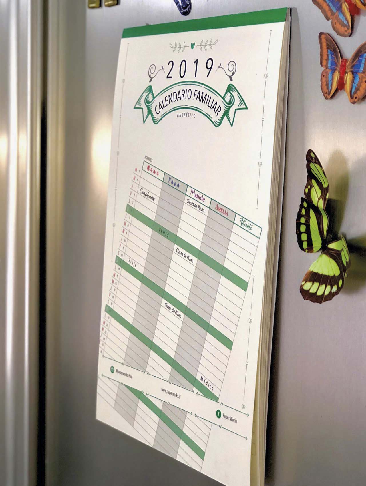 Calendario Magnético Familiar 2019