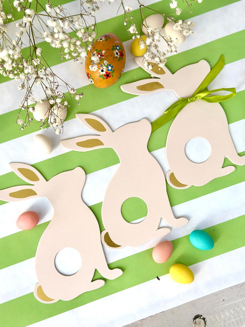 Servilletero Conejo Crema