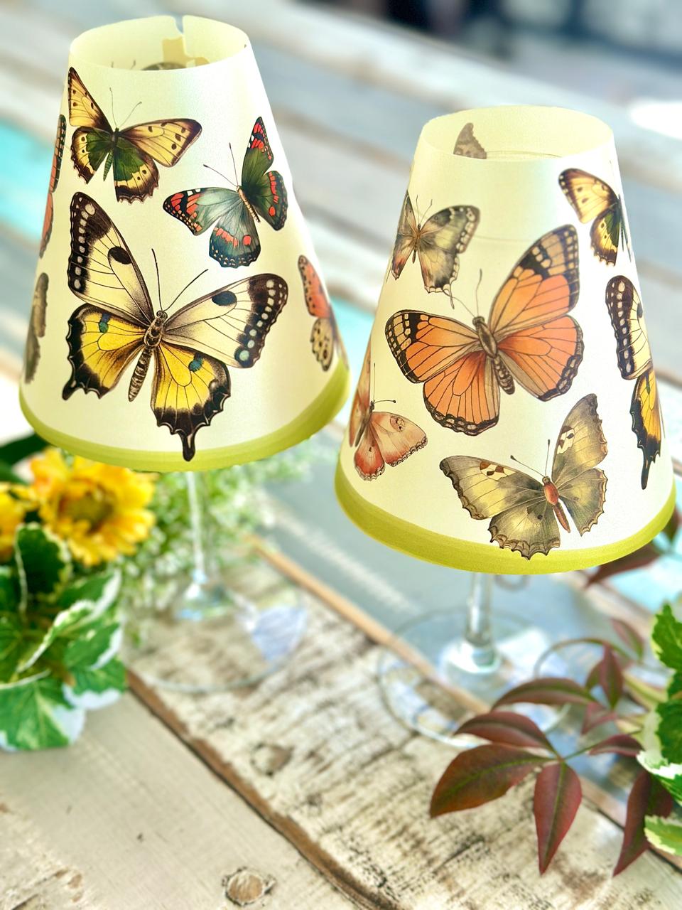 Pantalla para Copas Mariposas Vintage