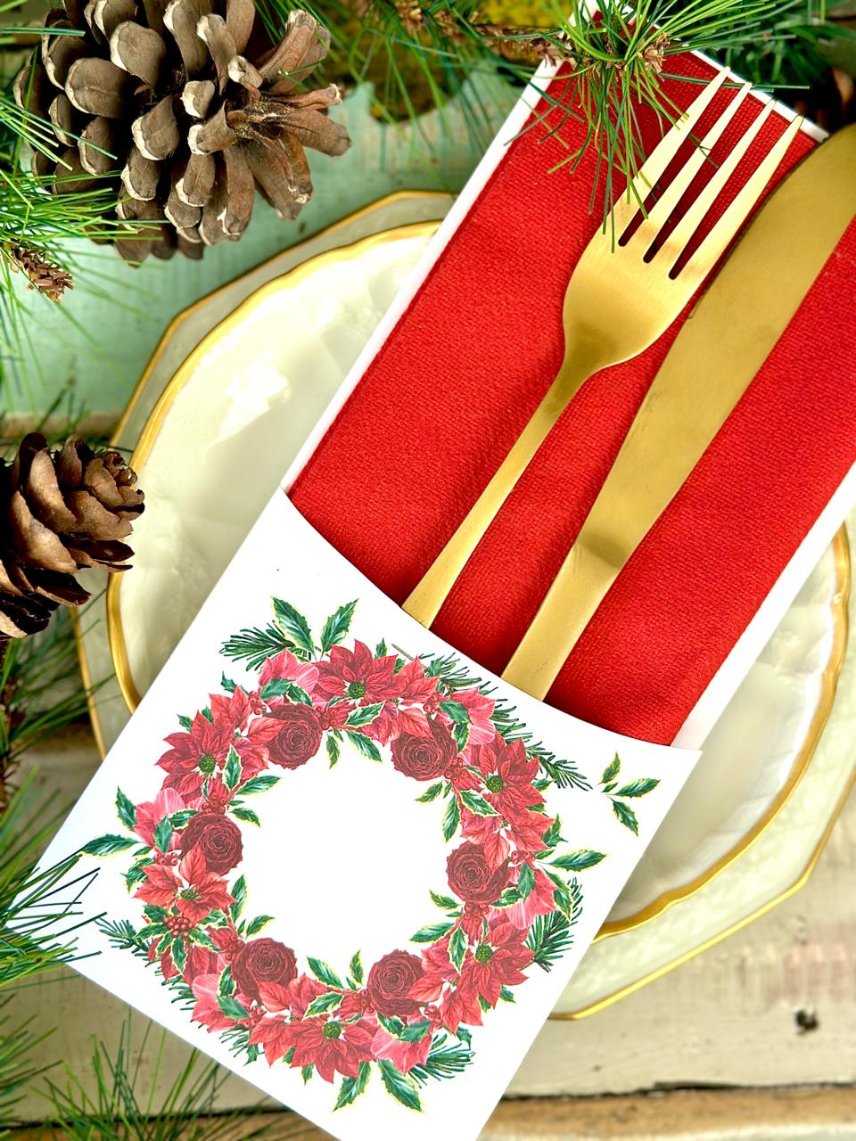 Porta Cubierto Corona Roja