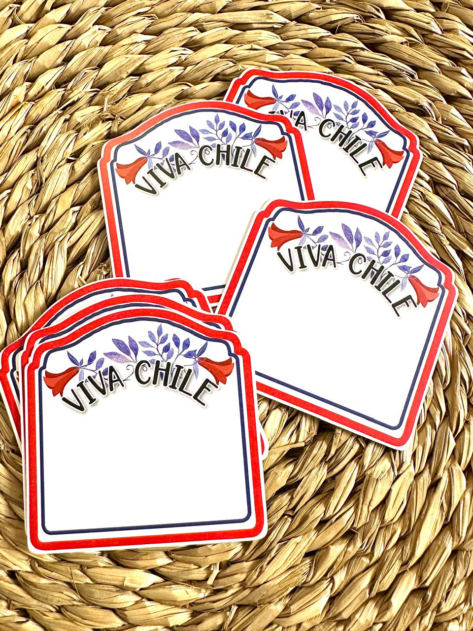 Tarjetitas Viva Chile para Marcadores de Puesto
