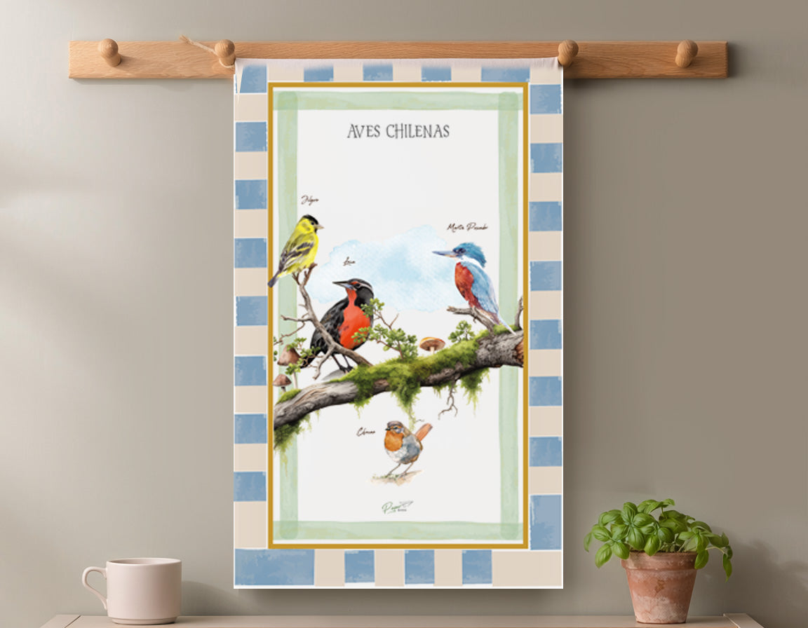 Paño de Cocina Aves Chilenas