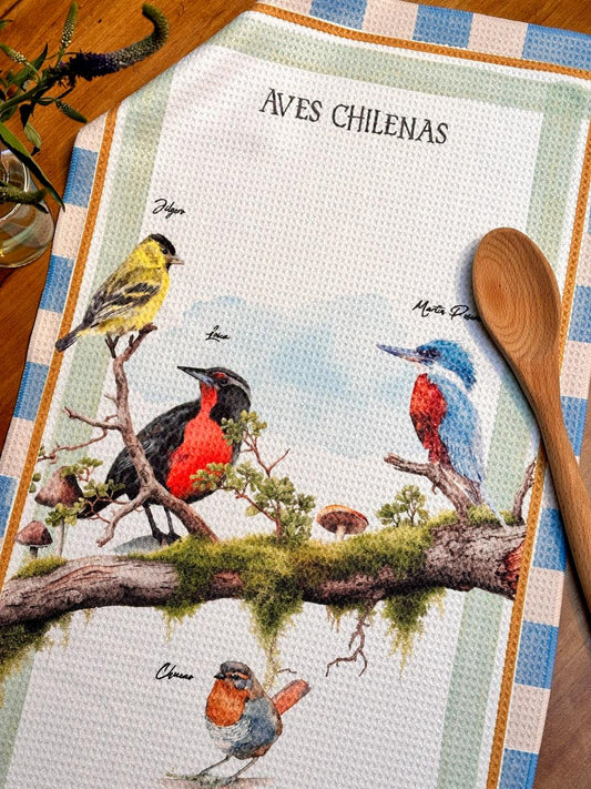 Paño de Cocina Aves Chilenas