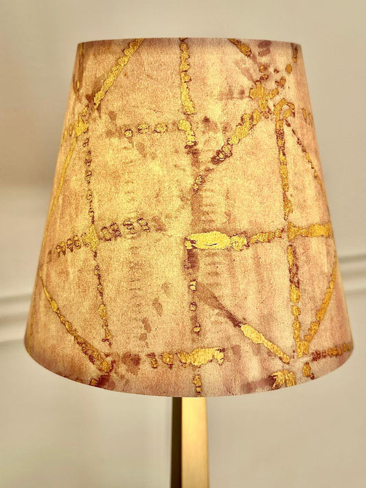 Pantalla para Lampara Paperworks Tie Dye Dorado Rosa