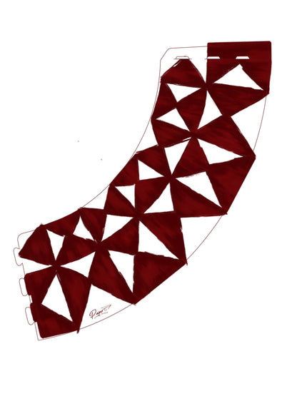 Pantalla para Lampara Paperworks Rombo Guinda