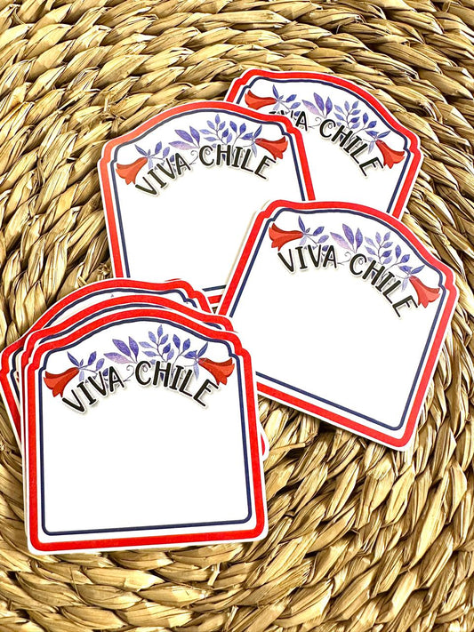 Tarjetitas Viva Chile para Marcadores de Puesto