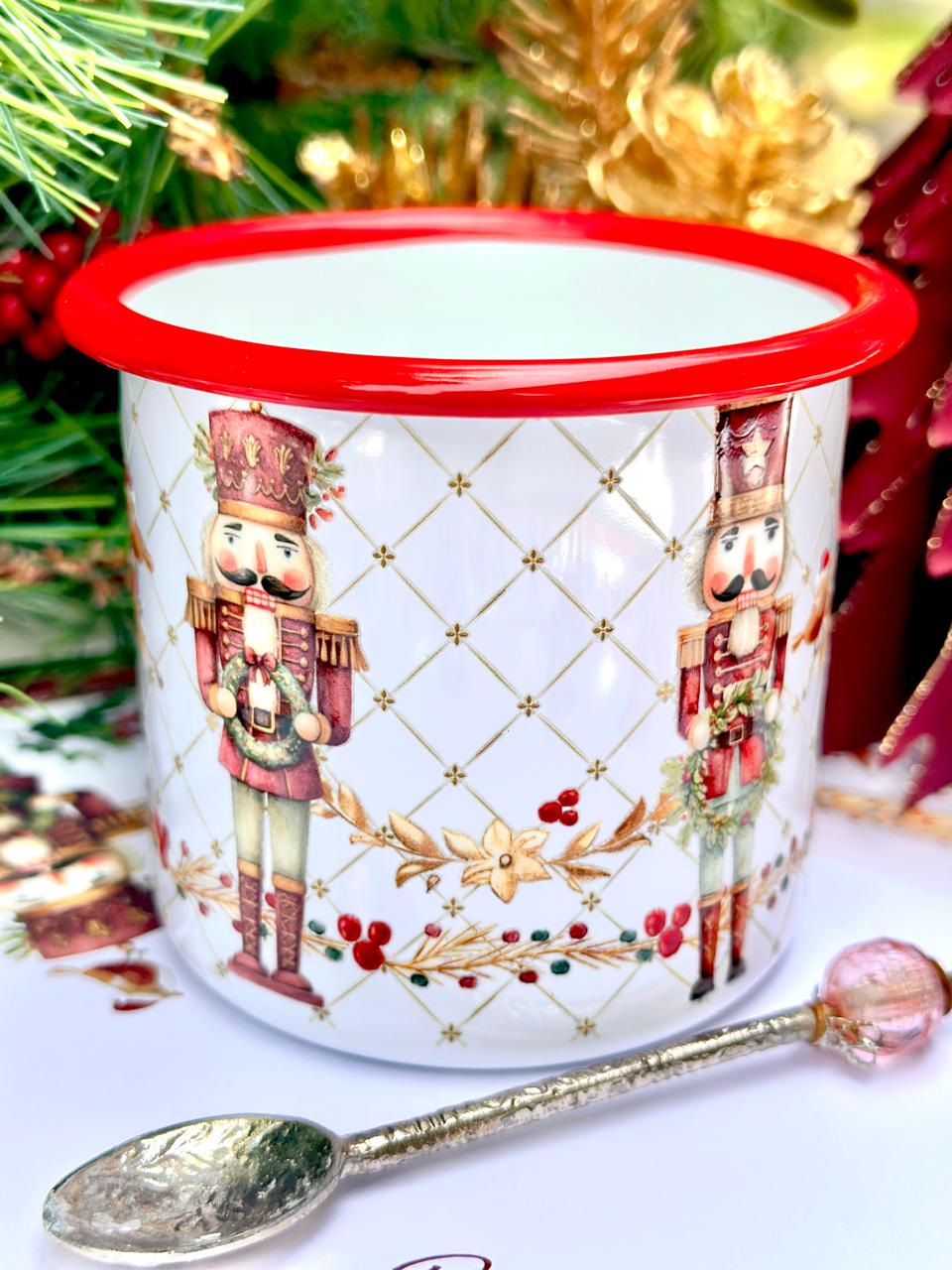 Tazón Enlozado Cascanueces Dorado