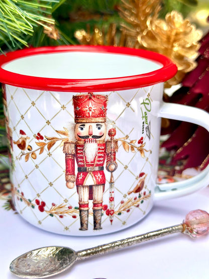 Tazón Enlozado Cascanueces Dorado