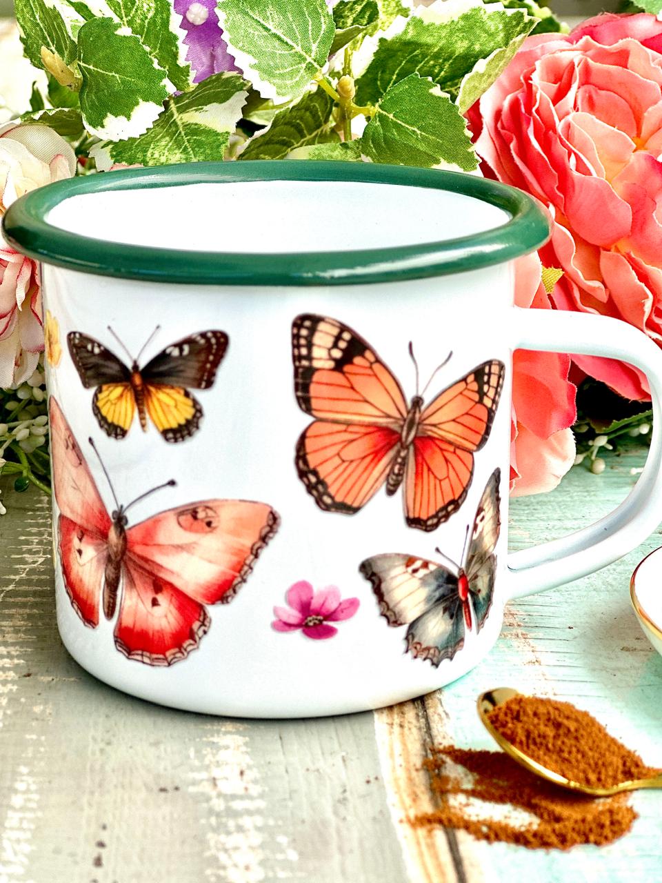 Tazón Enlozado Mariposas