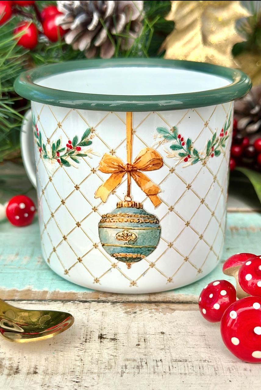 Tazón Enlozado Adornos